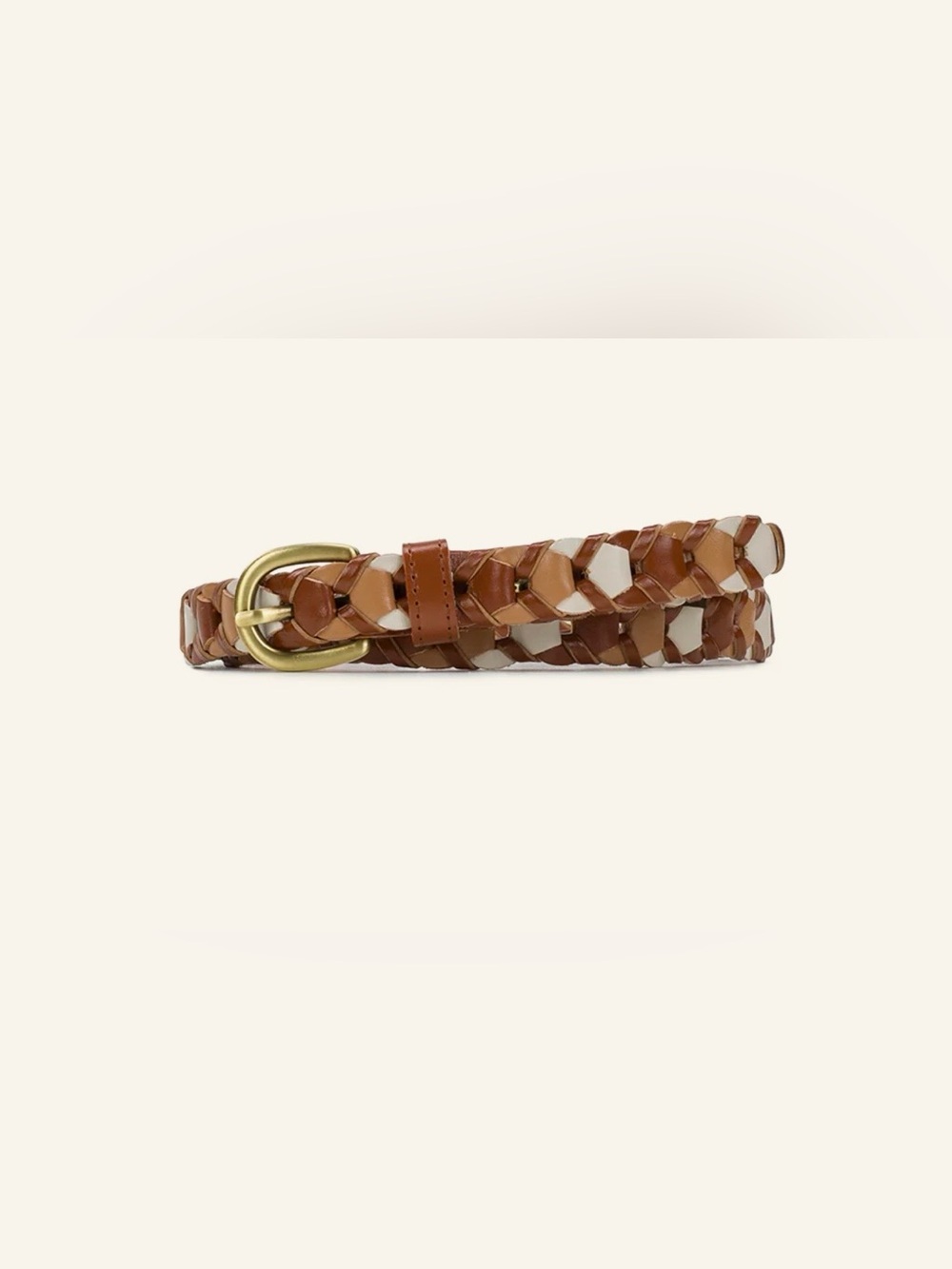 Atina Chainlink Belt
Latte Tan Naturale Braided Leather Belt in Brown - Women